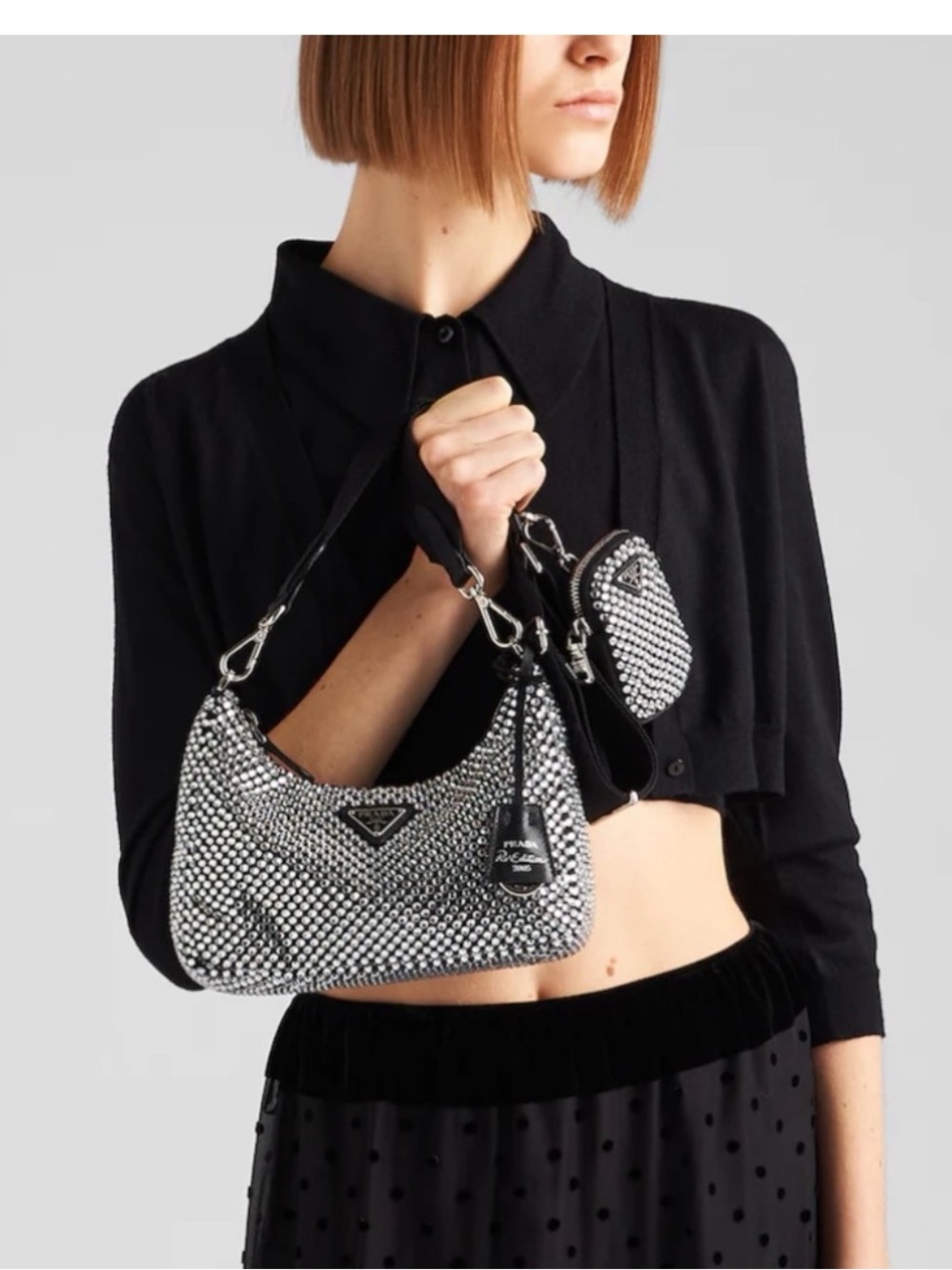 ** sold** Prada Reedition Crystal Crossbody Handbag - Picture 6 of 7